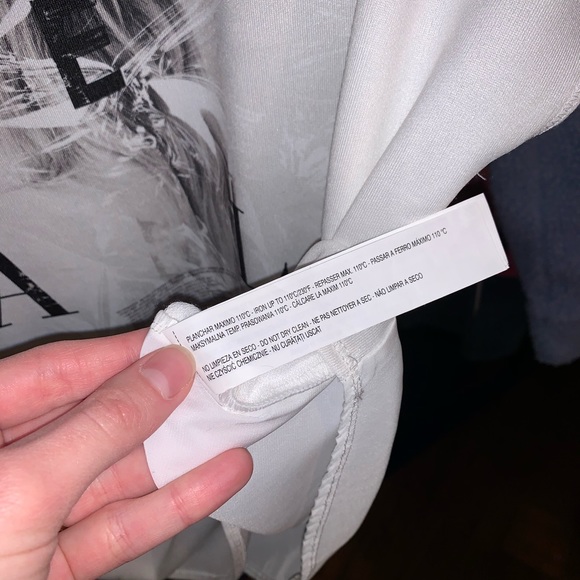 ZARA W/B COLLECTION White METALCS Tee - Picture 8 of 8